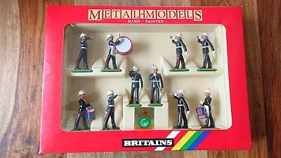 Britains Metal Models 7204 Royal Marines Drums & Bugles 10 Figures Boxed • £59.95