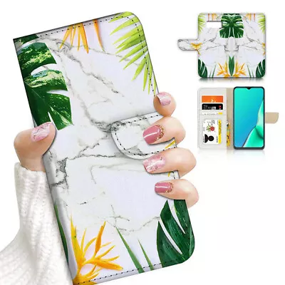 ( For Samsung S7 ) Wallet Flip Case Cover PB23671 Marble Tropical • $12.99