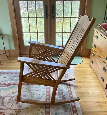 Vintage Mission Oak Rocking Chair • $695