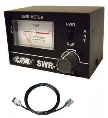 CRT SWR Meter For CB Radio & 10m PLUS 50CM PATCH LEAD UK TOP SELLER • £22.90