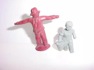 Vintage 1950's Marx Farm Set Figures BOY & SCARECROW • $12.99