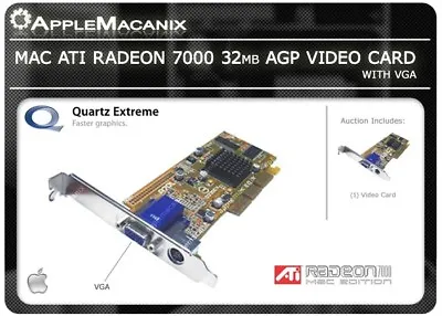 NEW Apple Mac G4 G5 Cube Mac ATI Radeon 7000 32MB AGP VGA Graphics Video Card • $34.96