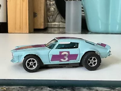 Aurora AFX HO Slot Car Z-28 Chevy Camaro Light Blue/Purple #3 A/FX Vintage Z28 • $44.99