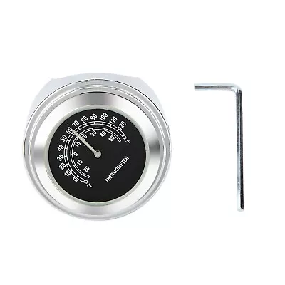 Aluminium Motorcycle Front Chrome Handlebar Mount Thermometer For Most Models • $6.23