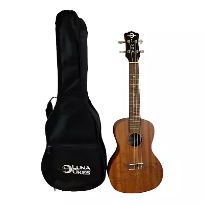 LUNA Mahogany Tattoo Concert Ukulele W/Bag | No String • $75