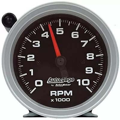 AUTO METER 233908 Autogage 3-3/4  Tachometer 0-10000 RPM Black Shift-Light • $107.01