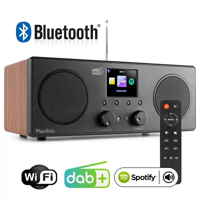Bari WIFI Internet DAB+ Digital Radio Bluetooth Speaker Spotify Connect Wood • £100.99