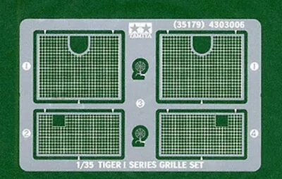 Tamiya 35179 1/35 Tiger I Series Photo-Etched Grille Set For 35146/35177/35194 • $6.80