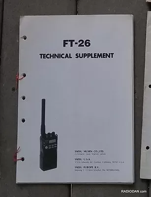 ORIGINAL Yaesu FT-26 Service Repair Shop Manual Transceiver OEM • $9.95