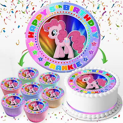 My Little Pony Birthday Personalised Edible Cake Topper & Cupcake Toppers Iv207 • £3.39