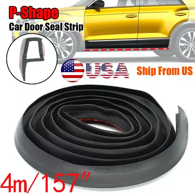 4m/157  P-Shape Rubber.Car Door Seal Strip Bottom Hollow Edge Guard Weatherstrip • $10.99