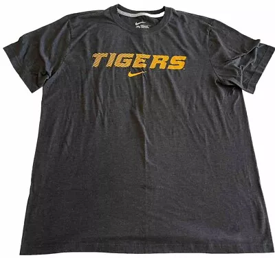 Missouri Tigers Nike Dri-Fit Short Sleeve Charcoal T-Shirt Men’s Extra Large • $15