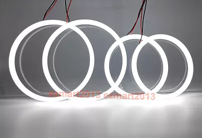 4pcs Cotton LED Halo Ring For Motorbike Car Headlight Fog Light Demon Eye White • $39.60