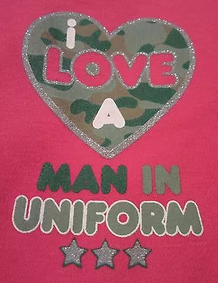 Baby's First Pink Easter & Or Mother's Day Love A Man In Uniform One Piece NB-3 • $14.95