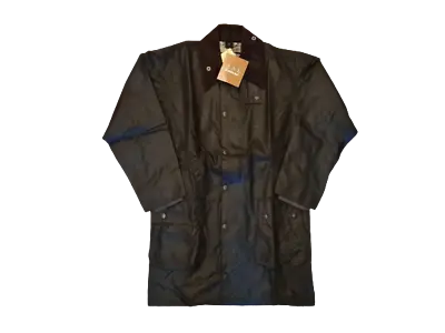 $203.84 • Buy Mens Barbour Border Waxed Jacket In Sage Brand New With Tags