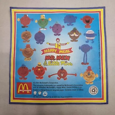 2001 McDonalds Mr Men & Little Miss Soft Toy Collection - Paper Insert Poster • £3.39