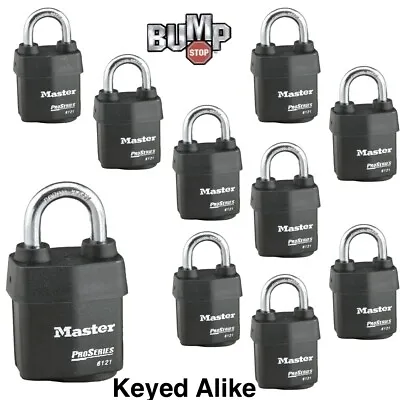 Master Lock Pro Series - (10) High Security Padlocks Keyed Alike 6121NKA-10 • $211.37