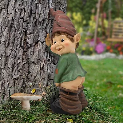 GardenKraft Naughty Gnome Garden Statue / Funny Cheeky Garden & Patio Ornament • £15.99