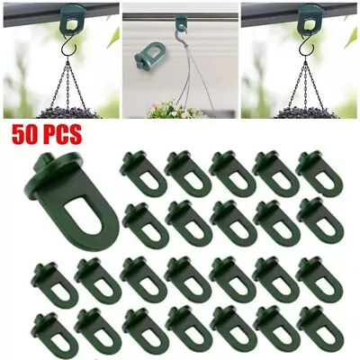 £6.95 • Buy 50PCS Plastic Greenhouse Hanging Hooks Hanger Clips Garden Accessories