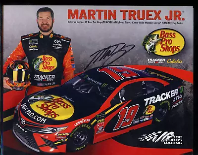 2019 Martin Truex Jr Furniture Row Bass Pro Signed Auto 8x10 Post Hero Card • $68.39