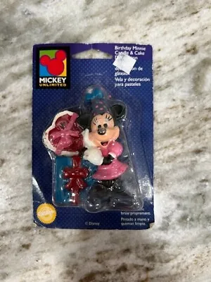 Wilton Minnie Mouse Happy Birthday Candle Cake Topper 1998 Vintage NEW • $8