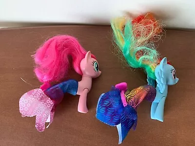 My Little Pony The Movie Pinkie Pie & Rainbow Dash Land & Sea Fashion Mermaid • $5.99