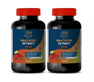 Hawthorn - HAWTHORN 665MG EXTRACT - Boosts Nutrient Digestion - 2 Bottles 120 Ct • £40.72