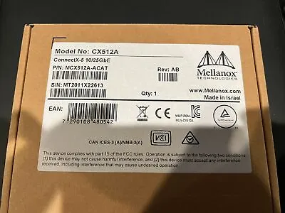 Mellanox 10/25GbE SFP28 Network Card MCX512A-ACAT ConnectX-5 EN Ethernet Adapter • $284