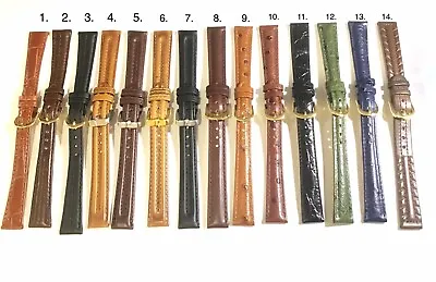 Quality Lady’s Genuine Leather Watch Band 14mm • $4.99