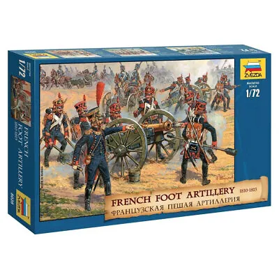 Zvezda 8028 French Foot Artillery 1810 -1814 1:72 Plastic Model Figures Kit • £17.95