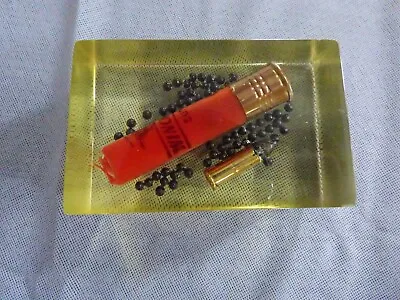 Vintage Paperweight Winchester Shotgun Shell 22 Shell In Acrylic/resin • $36.50