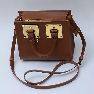 Brand New Sophie Hulme Designer Brown Leather Albion Crossbody Bag Made In Italy • $150