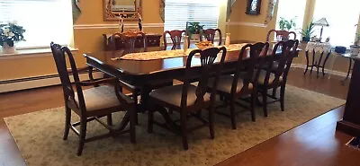 $2500 • Buy Dining Room Table With 8 Chairs, China Cabinet, Buffet Table