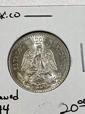 1944 Mexico 50 Centavos Silver Coin Cleaned • $20