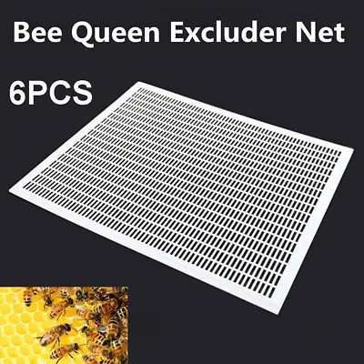 6 Pack 10 Frame Plastic Queen Bee ExcluderTrapping Net Grid Beekeeping Tool Kit • $25.89