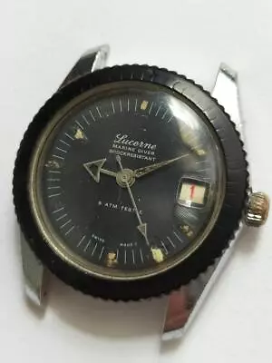 Vintage Diver WATCH. LUCERNE MARINE C1970’s. Retro Watch. FIXER Parts Or Repair • $85