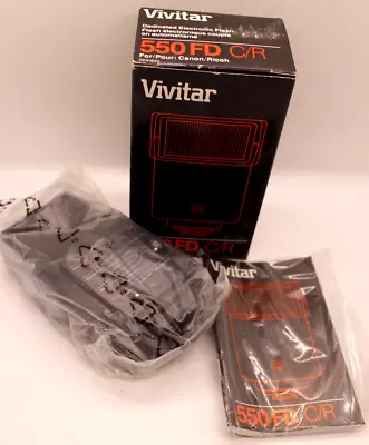 NEW In BOX VIVITAR 550FD C/R FLASH FOR CANON And RICOH • $19.50