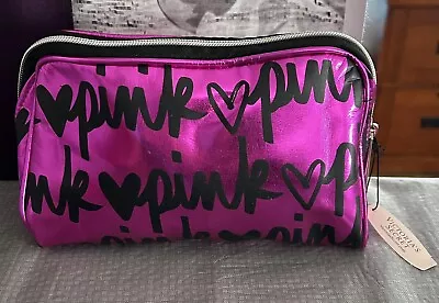 Nwt Victoria's Secret Pink Purple Metallic Makeup/cosmetic Bag • $25