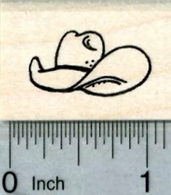 Cowboy Hat Rubber Stamp Small A31208 WM • $12