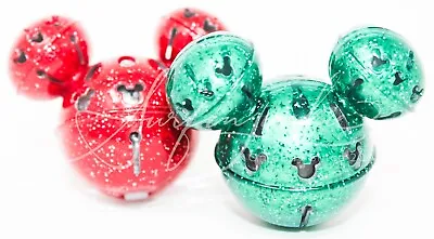 Disney Park Disneyland Mickey Mouse Ears Glow Cube Red Green 2pc Glitter New • $20.99