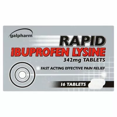 Fast Pain Relief Ibuprofn Lysine GSL Tablets Rapid Ibuprofin MAX 32 Tabs • £4.75