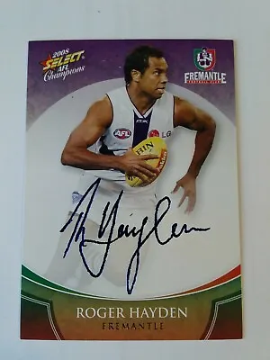 $4.99 • Buy 2008 Afl Select Signature Card Roger Hayden Fremantle Dockers