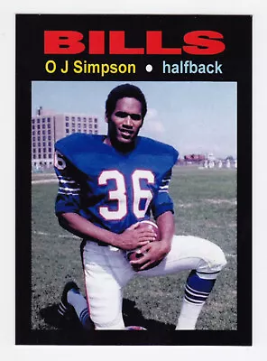 O J Simpson '69 Buffalo Bills Rookie Season MC Glory Days #4 / NM+ Cond. • $7.95