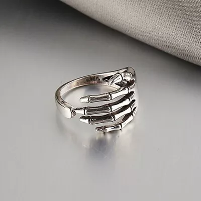 Gothic Celtic Skeleton Hand Ring  Size Adjustable ~ N412 • $3.05