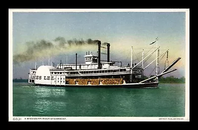 Dr Jim Stamps Us Mississippi River Steamboat With Cotton Bales Unposted Postcard • $1.85