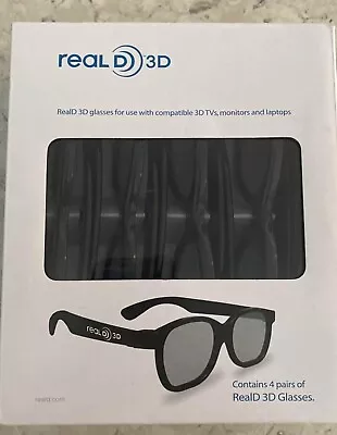 Real D 3D 4 Pair Glasses For Use With Compatible 3D TV Monitors And Laptops • $12.95