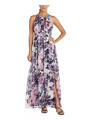 R&M RICHARDS Womens Purple Slit Lined Sleeveless Maxi Gown Dress Petites 12P • $11.99