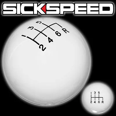 White Ol' Skool Shift Knob For 6 Speed Short Throw Shifter Selector 10x1.25 S09 • $26.88