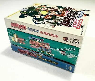 ~ FULL ENGLISH DUBBED ~ Naruto + Shippuden ~ Complete DVD (1-720 EPS+11 MOVIES) • $189.99