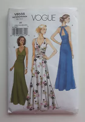 Sizes 16-22 Vogue V8556 Bias Evening Summer Bridesmaid Maxi Dress Sewing Pattern • £7.90